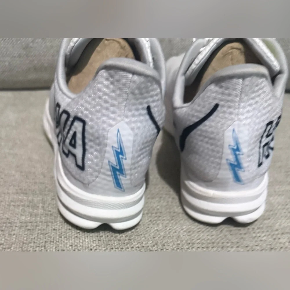Hoka White and Gray Athletic Shoes